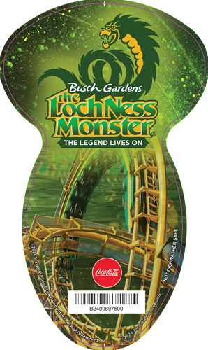 Zeige Details für Busch Gardens - The Loch Ness Monster Label
